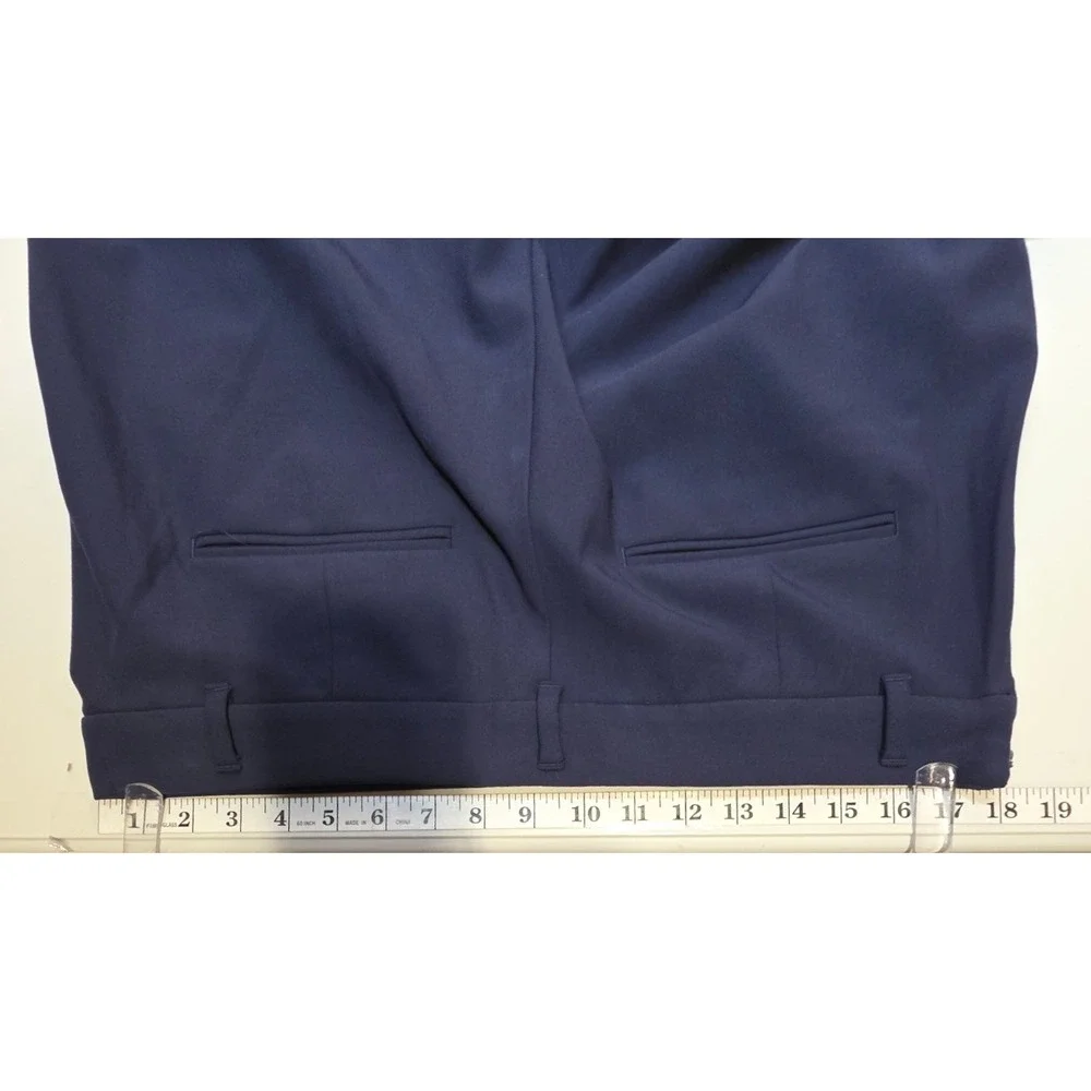 Ann Taylor Womens 12T Navy The Wide Leg Pant in Doubleweave
